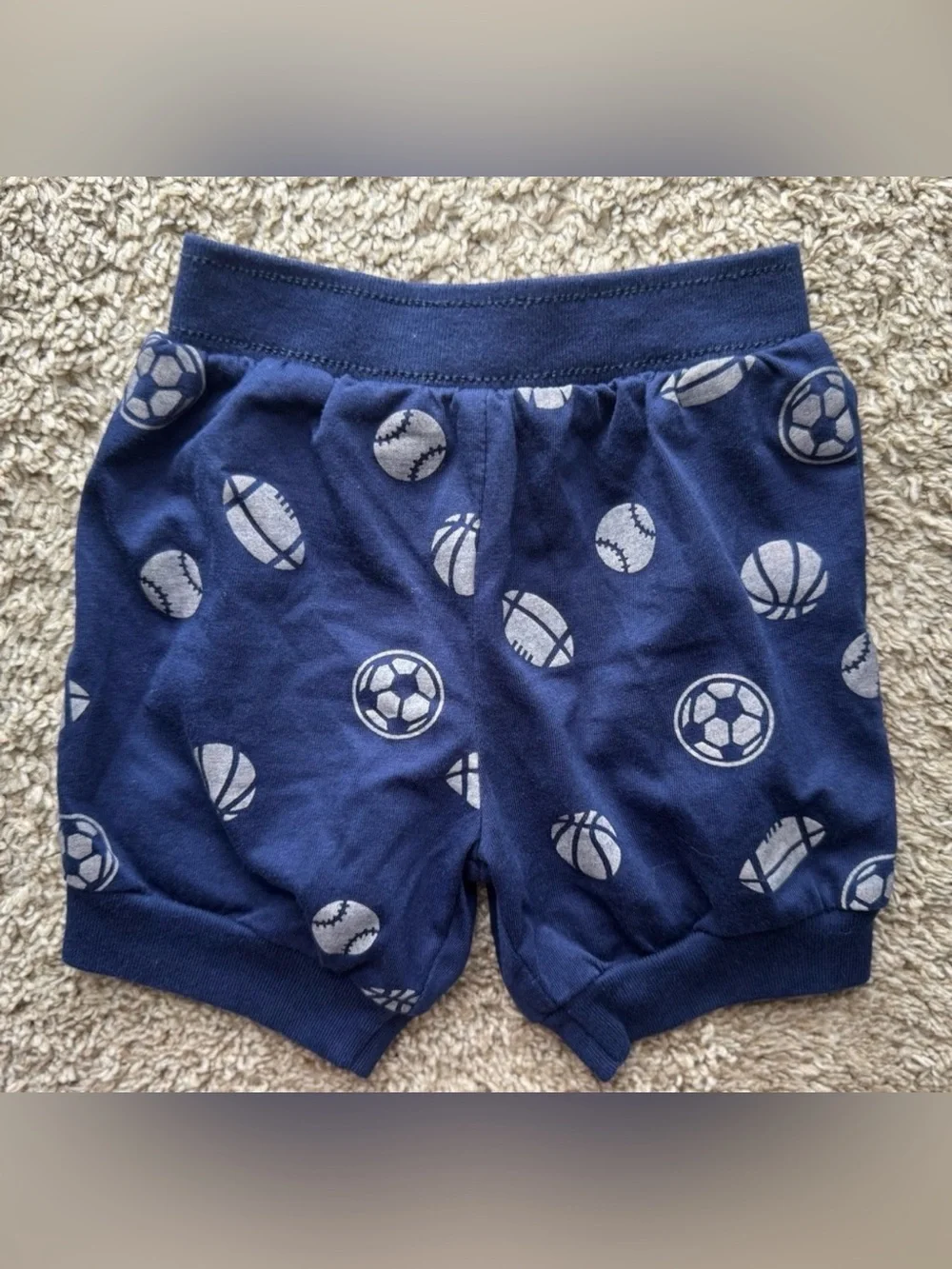 Lullaby Lane Lil Sport 2-Piece Outfit Set 3-6 Months Orange Raglan Tee & Shorts